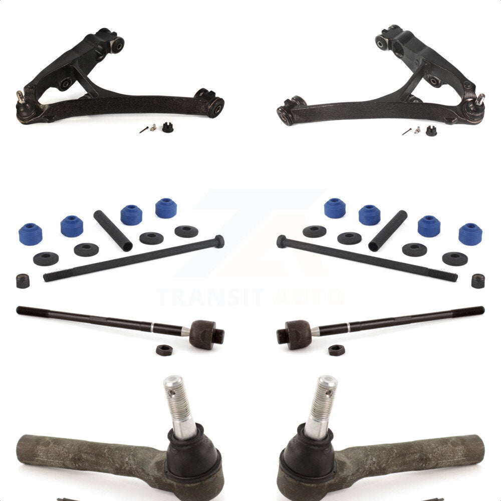 Front Suspension Control Arm And Ball Joint Assembly Steering Tie Rod End Stabilizer Bar Link Kit (8Pc) For Chevrolet Express 1500 2500 GMC Savana AWD KTR-100388