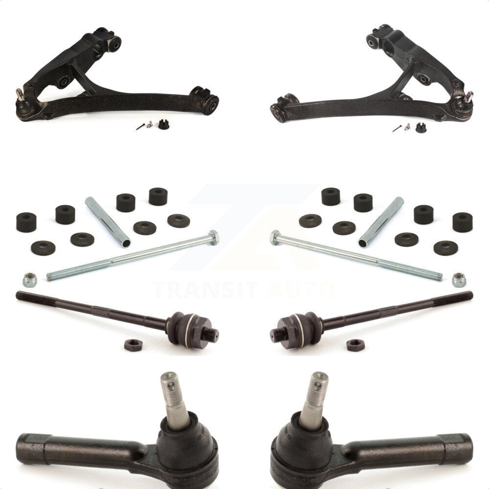 Front Suspension Control Arm And Ball Joint Assembly Steering Tie Rod End Stabilizer Bar Link Kit (8Pc) For Chevrolet Silverado 1500 GMC Tahoe Sierra Suburban Yukon Avalanche XL Cadillac Classic Escalade ESV EXT KTR-100389