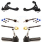 Front Suspension Control Arm And Ball Joint Assembly Steering Tie Rod End Stabilizer Bar Link Kit (8Pc) For Dakota Dodge Mitsubishi Raider Ram KTR-100395