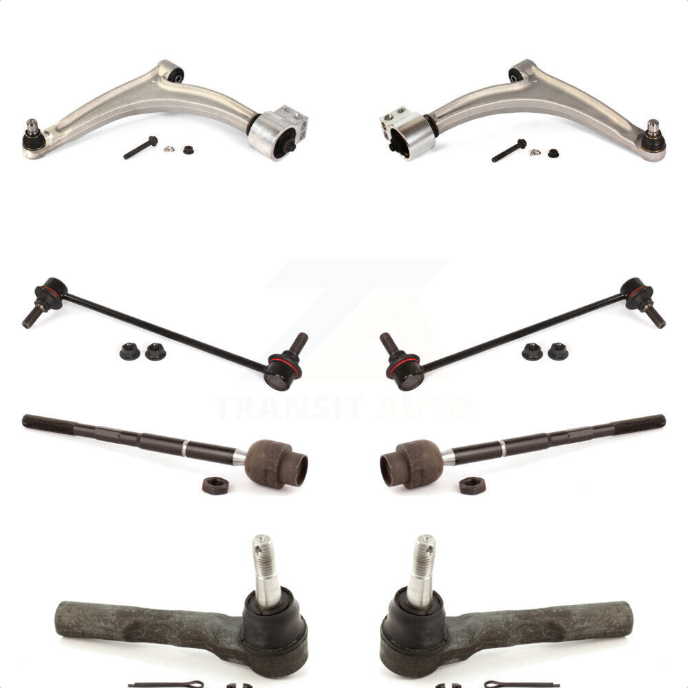 Front Suspension Control Arm And Ball Joint Assembly Steering Tie Rod End Stabilizer Bar Link Kit (8Pc) For Chevrolet Malibu Pontiac G6 Contains Rear Bushings KTR-100413