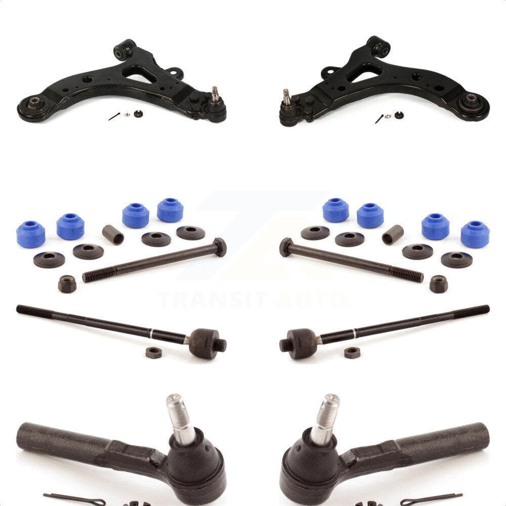 Front Suspension Control Arm And Ball Joint Assembly Steering Tie Rod End Stabilizer Bar Link Kit (8Pc) For Buick Rendezvous Pontiac Aztek KTR-100416