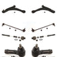 Front Suspension Control Arm And Ball Joint Assembly Steering Tie Rod End Stabilizer Bar Link Kit (8Pc) For 2006-2014 Honda Ridgeline KTR-100420
