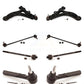 Front Suspension Control Arm And Ball Joint Assembly Steering Tie Rod End Stabilizer Bar Link Kit (8Pc) For Chevrolet Uplander Pontiac Montana Buick Terraza Saturn Relay Without Sway Mounting Tab KTR-100421