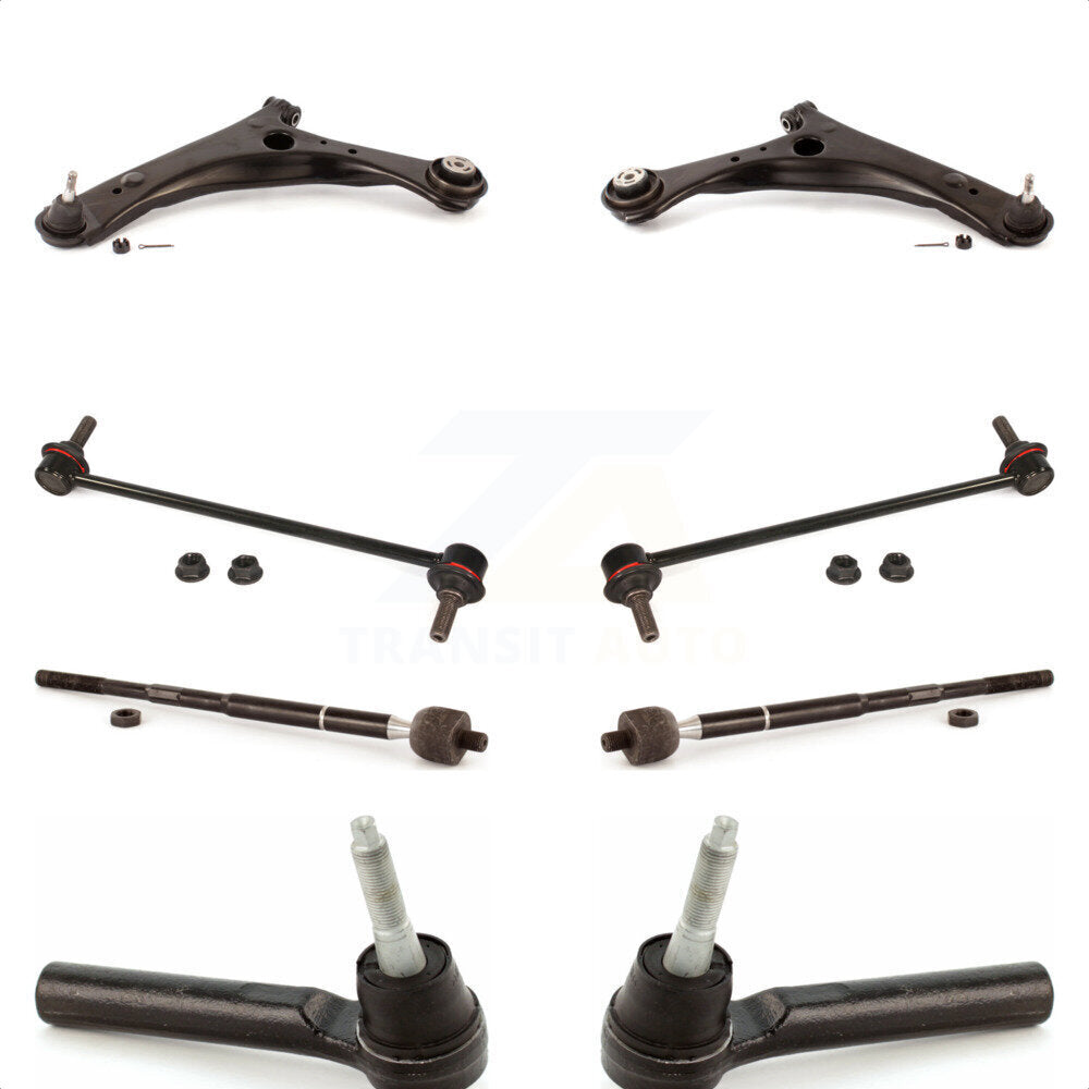 Front Suspension Control Arm And Ball Joint Assembly Steering Tie Rod End Stabilizer Bar Link Kit (8Pc) For Dodge Grand Caravan Chrysler Town & Country Ram C/V KTR-100424