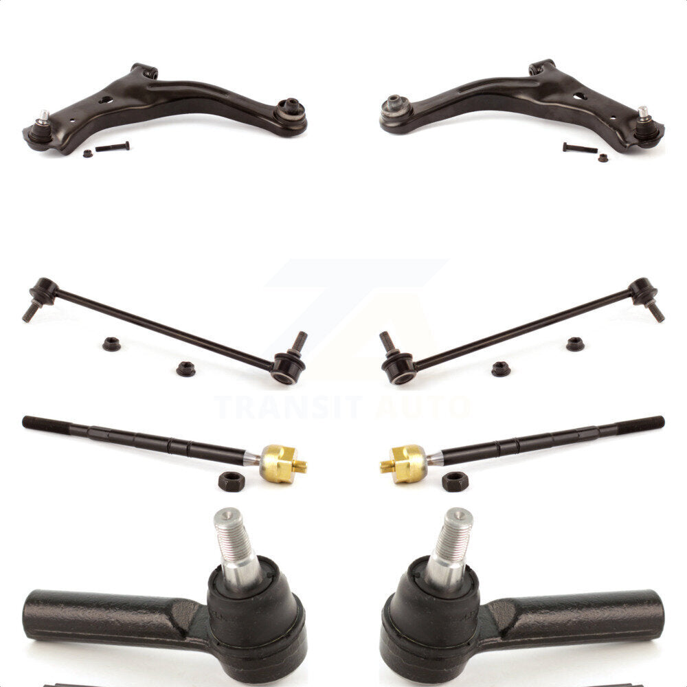 Front Suspension Control Arm And Ball Joint Assembly Steering Tie Rod End Stabilizer Bar Link Kit (8Pc) For 2008-2009 Mazda Tribute With 16mm Diameter Thread At Outer KTR-100432
