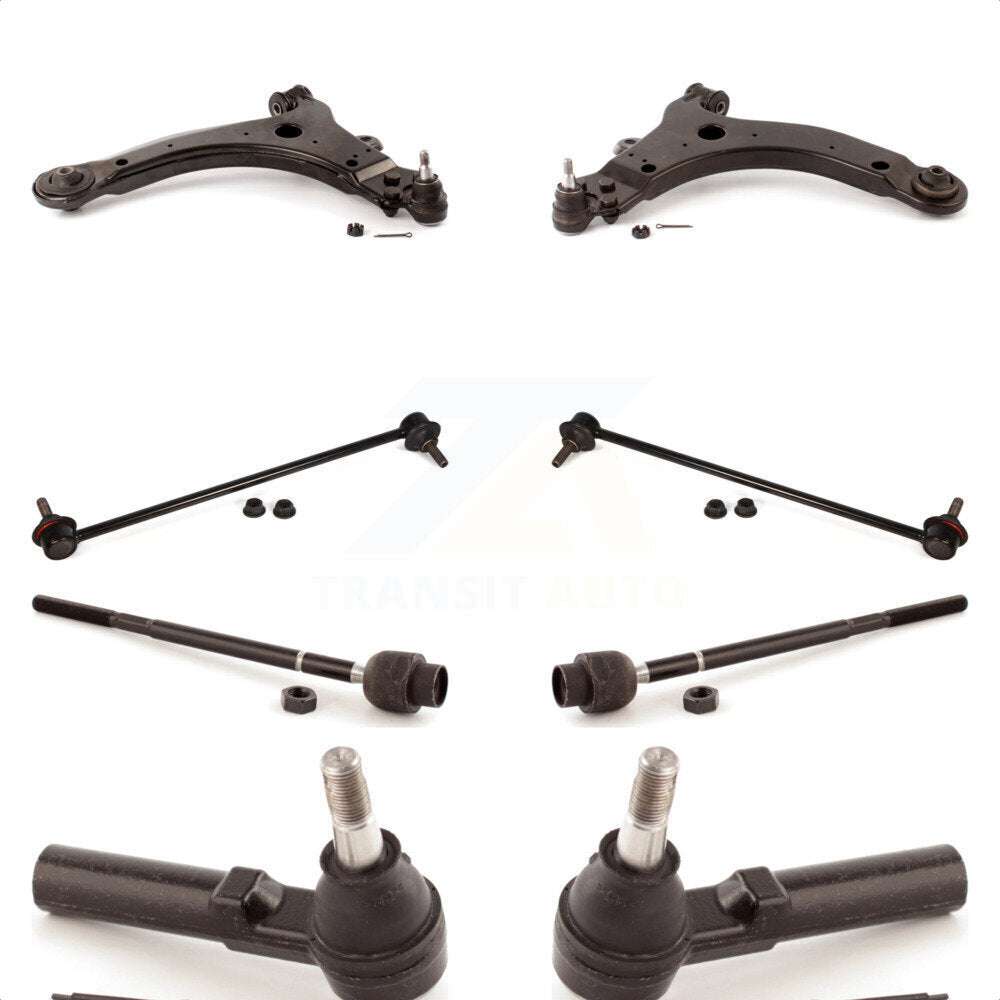 Front Suspension Control Arm And Ball Joint Assembly Steering Tie Rod End Stabilizer Bar Link Kit (8Pc) For Pontiac Grand Prix Buick LaCrosse Allure KTR-100452