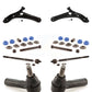 Front Suspension Control Arm And Ball Joint Assembly Steering Tie Rod End Stabilizer Bar Link Kit (8Pc) For 2004-2005 Toyota Echo Power steering system KTR-100454