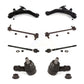 Front Suspension Control Arm And Ball Joint Assembly Steering Tie Rod End Stabilizer Bar Link Kit (8Pc) For 2005-2009 Kia Spectra Spectra5 KTR-100461
