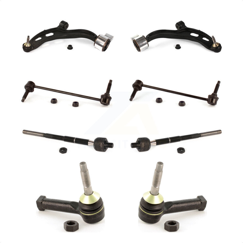 Front Suspension Control Arm And Ball Joint Assembly Steering Tie Rod End Stabilizer Bar Link Kit (8Pc) For Lincoln MKT KTR-100476