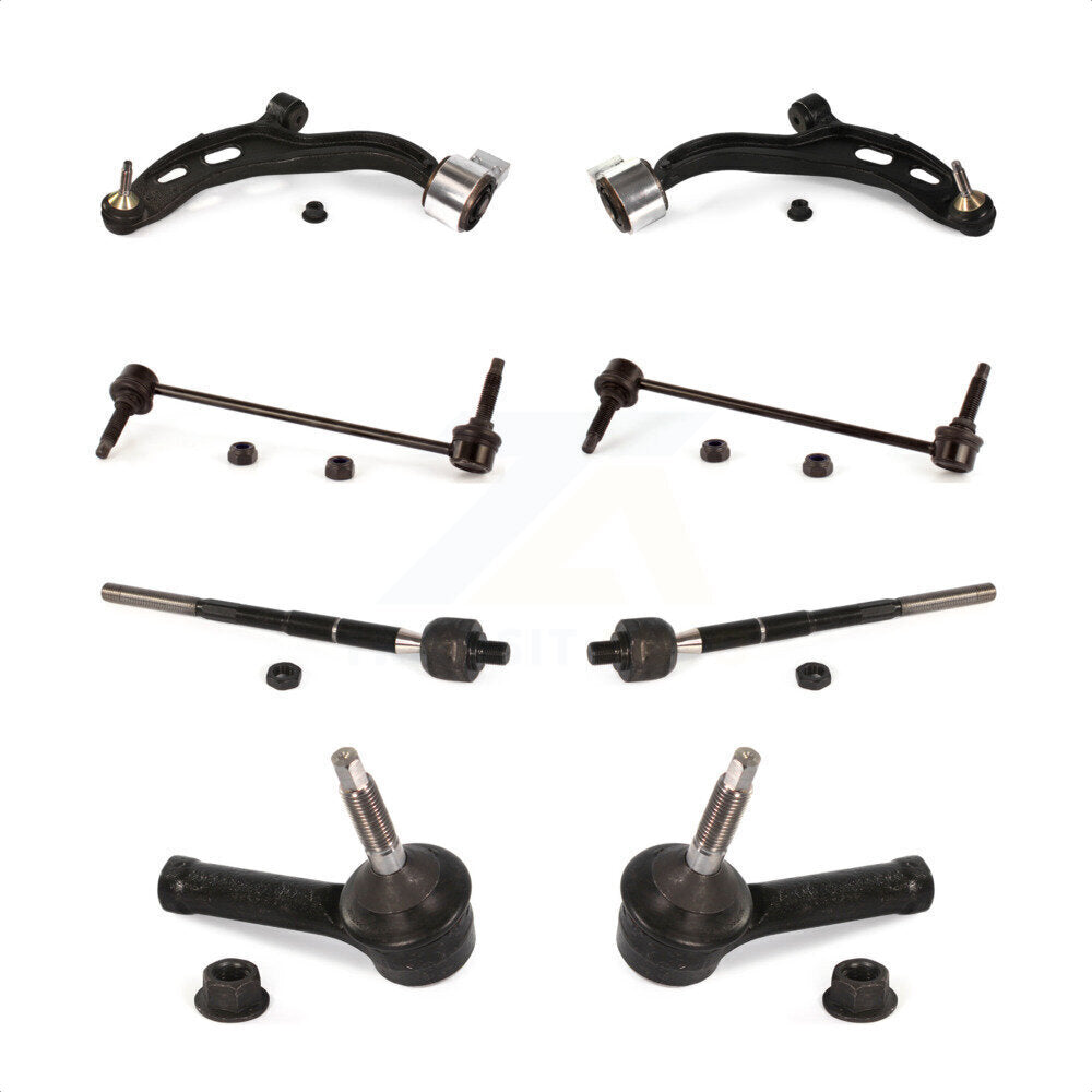Front Suspension Control Arm And Ball Joint Assembly Steering Tie Rod End Stabilizer Bar Link Kit (8Pc) For Ford Police Interceptor Sedan Special Service KTR-100477