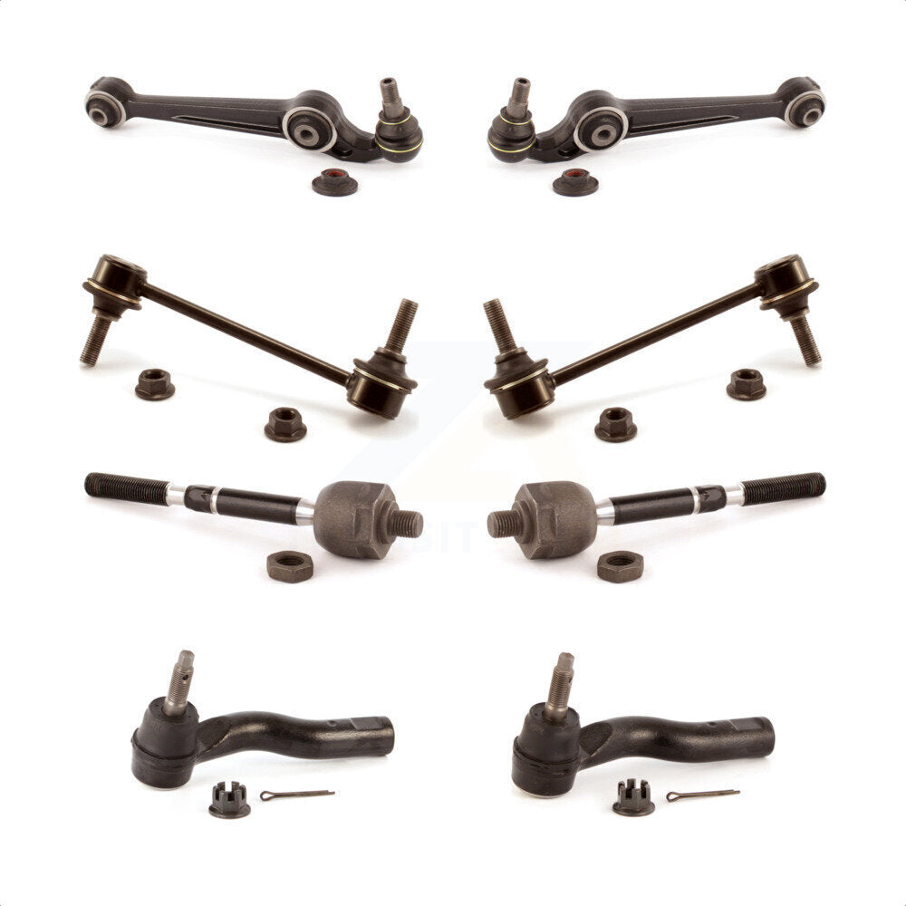 Front Suspension Control Arm And Ball Joint Assembly Steering Tie Rod End Stabilizer Bar Link Kit (8Pc) For Ford Fusion Lincoln MKZ Mercury Milan KTR-100512