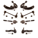 Front Suspension Control Arm And Ball Joint Assembly Steering Tie Rod End Stabilizer Bar Link Kit (8Pc) For Ford Fusion Lincoln MKZ Mercury Milan KTR-100518
