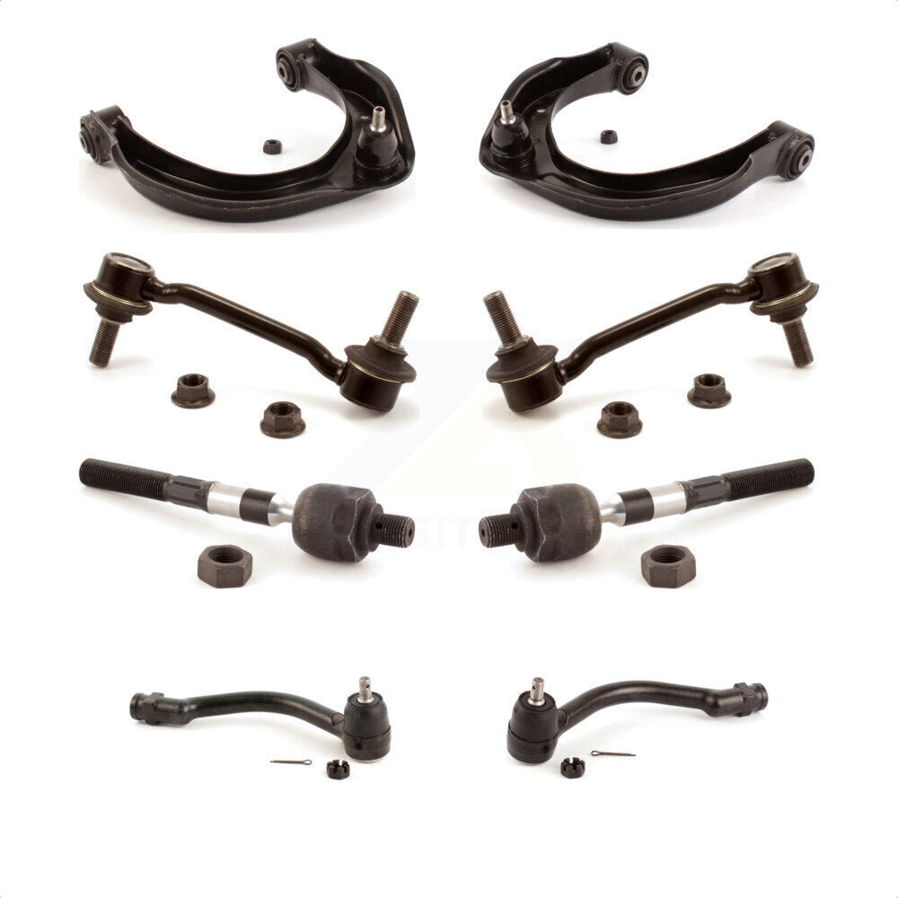 Front Suspension Control Arm And Ball Joint Assembly Steering Tie Rod End Stabilizer Bar Link Kit (8Pc) For Hyundai Sonata Azera KTR-100520