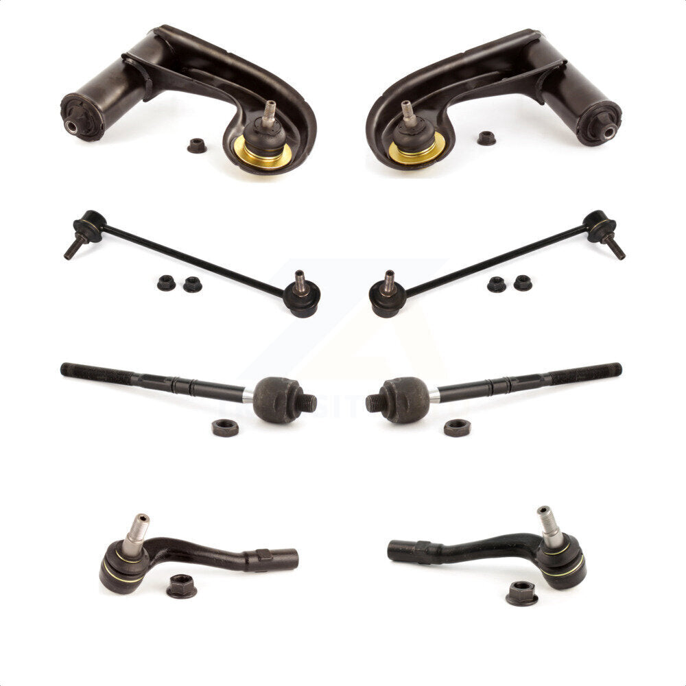 Front Suspension Control Arm And Ball Joint Assembly Steering Tie Rod End Stabilizer Bar Link Kit (8Pc) For 2003 Mercedes-Benz CLK55 AMG Without Sport KTR-100528