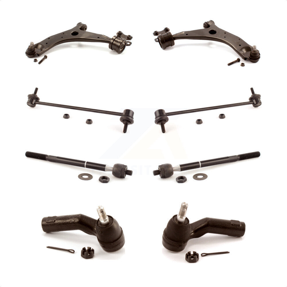 Front Suspension Control Arm And Ball Joint Assembly Steering Tie Rod End Stabilizer Bar Link Kit (8Pc) For Mazda 3 5 Sport KTR-100534