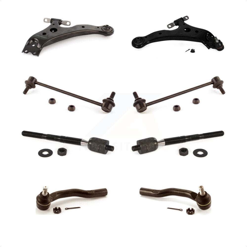 Front Suspension Control Arm And Ball Joint Assembly Steering Tie Rod End Stabilizer Bar Link Kit (8Pc) For Toyota Camry Solara Lexus ES330 KTR-100543