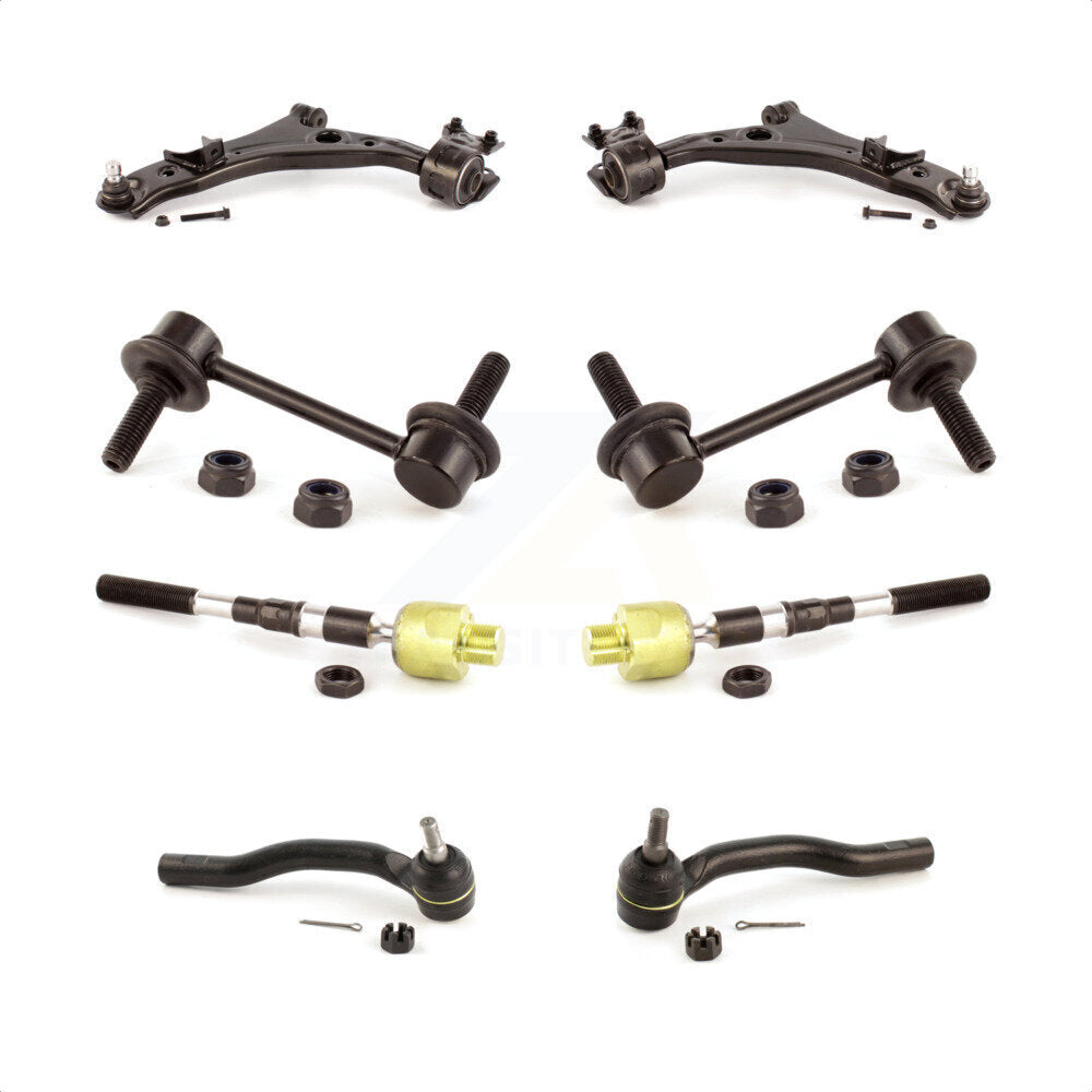 Front Suspension Control Arm And Ball Joint Assembly Steering Tie Rod End Stabilizer Bar Link Kit (8Pc) For Ford Edge Lincoln MKX KTR-100547