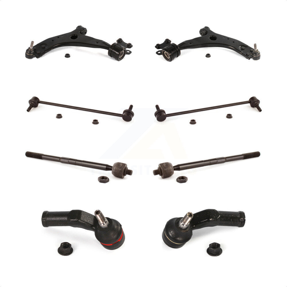 Front Suspension Control Arm And Ball Joint Assembly Steering Tie Rod End Stabilizer Bar Link Kit (8Pc) For Volvo S40 V50 C70 KTR-100553