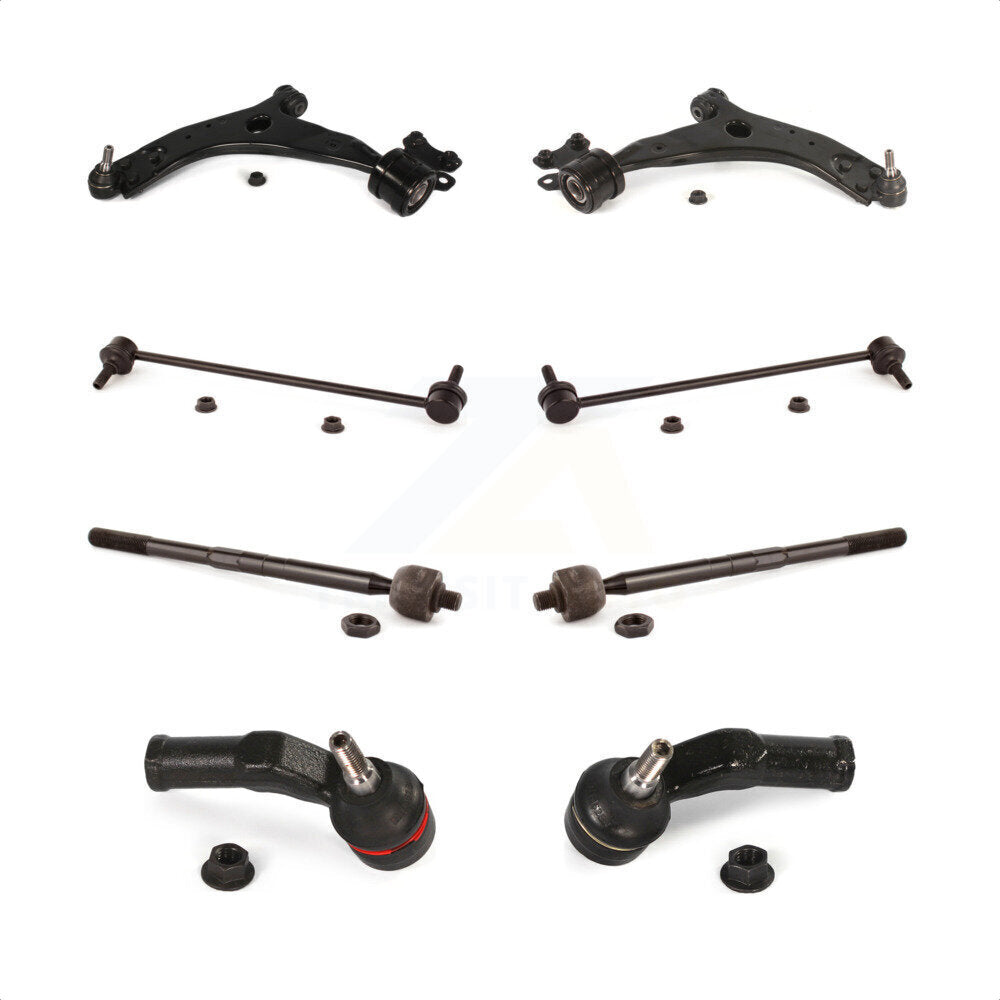 Front Suspension Control Arm And Ball Joint Assembly Steering Tie Rod End Stabilizer Bar Link Kit (8Pc) For Volvo S40 C70 C30 V50 KTR-100554