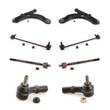 Front Suspension Control Arm And Ball Joint Assembly Steering Tie Rod End Stabilizer Bar Link Kit (8Pc) For 2005 Volkswagen Jetta A4 body code 7th 8th Digit Of VIN Is "1K" KTR-100556