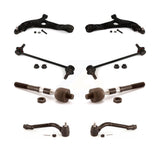 Front Suspension Control Arm And Ball Joint Assembly Steering Tie Rod End Stabilizer Bar Link Kit (8Pc) For Hyundai Sonata Kia Optima Cadenza KTR-100574