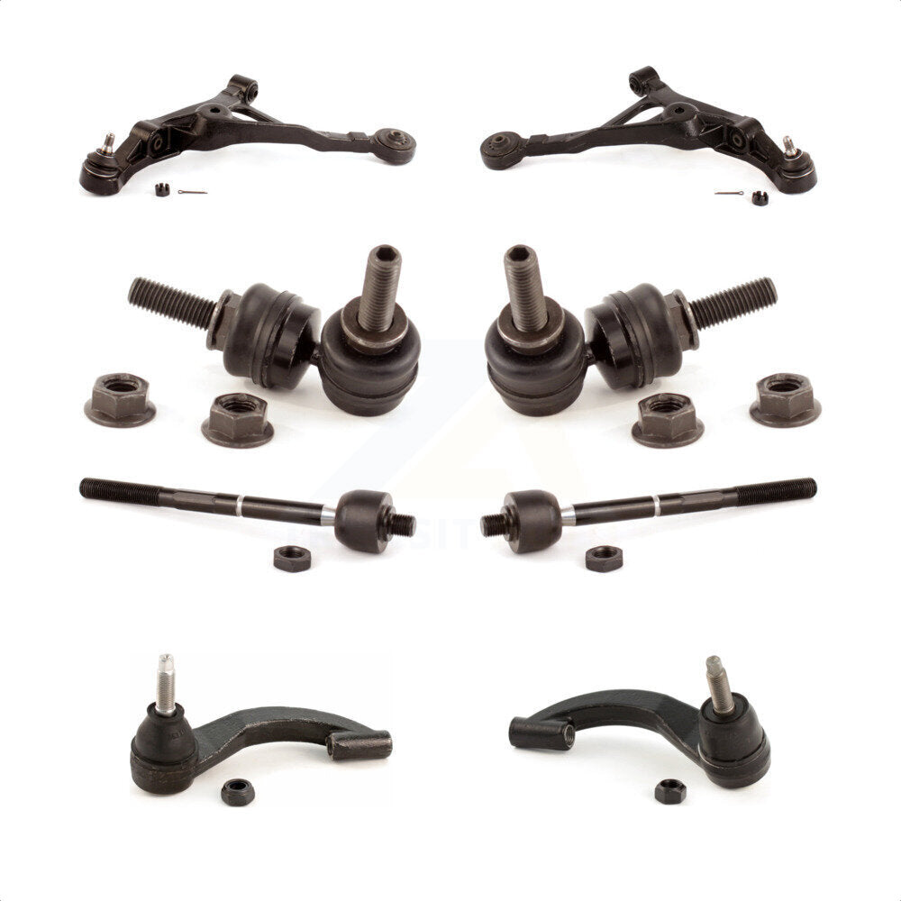Front Suspension Control Arm And Ball Joint Assembly Steering Tie Rod End Stabilizer Bar Link Kit (8Pc) For Chrysler Sebring Dodge Stratus Cirrus Plymouth Breeze KTR-100580