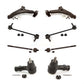 Front Suspension Control Arm And Ball Joint Assembly Steering Tie Rod End Stabilizer Bar Link Kit (8Pc) For 2009-2010 Ford Focus With Fixed Ratio KTR-100584