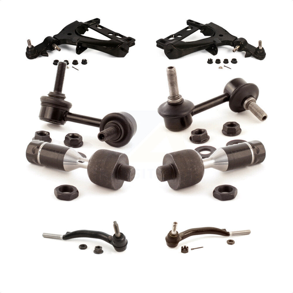 Front Suspension Control Arm And Ball Joint Assembly Steering Tie Rod End Stabilizer Bar Link Kit (8Pc) For Chevrolet Trailblazer GMC Envoy EXT XL Oldsmobile Bravada Isuzu Ascender KTR-100593