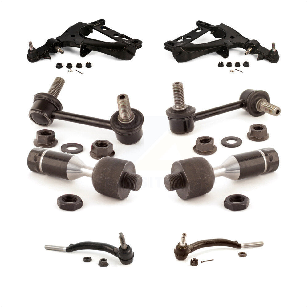 Front Suspension Control Arm And Ball Joint Assembly Steering Tie Rod End Stabilizer Bar Link Kit (8Pc) For Chevrolet Trailblazer GMC Envoy EXT XL Buick Rainier XUV Isuzu Ascender Saab 9-7x Oldsmobile Bravada KTR-100594