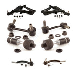 Front Suspension Control Arm And Ball Joint Assembly Steering Tie Rod End Stabilizer Bar Link Kit (8Pc) For Chevrolet Trailblazer GMC Envoy EXT XL Buick Rainier XUV Isuzu Ascender Saab 9-7x Oldsmobile Bravada KTR-100594
