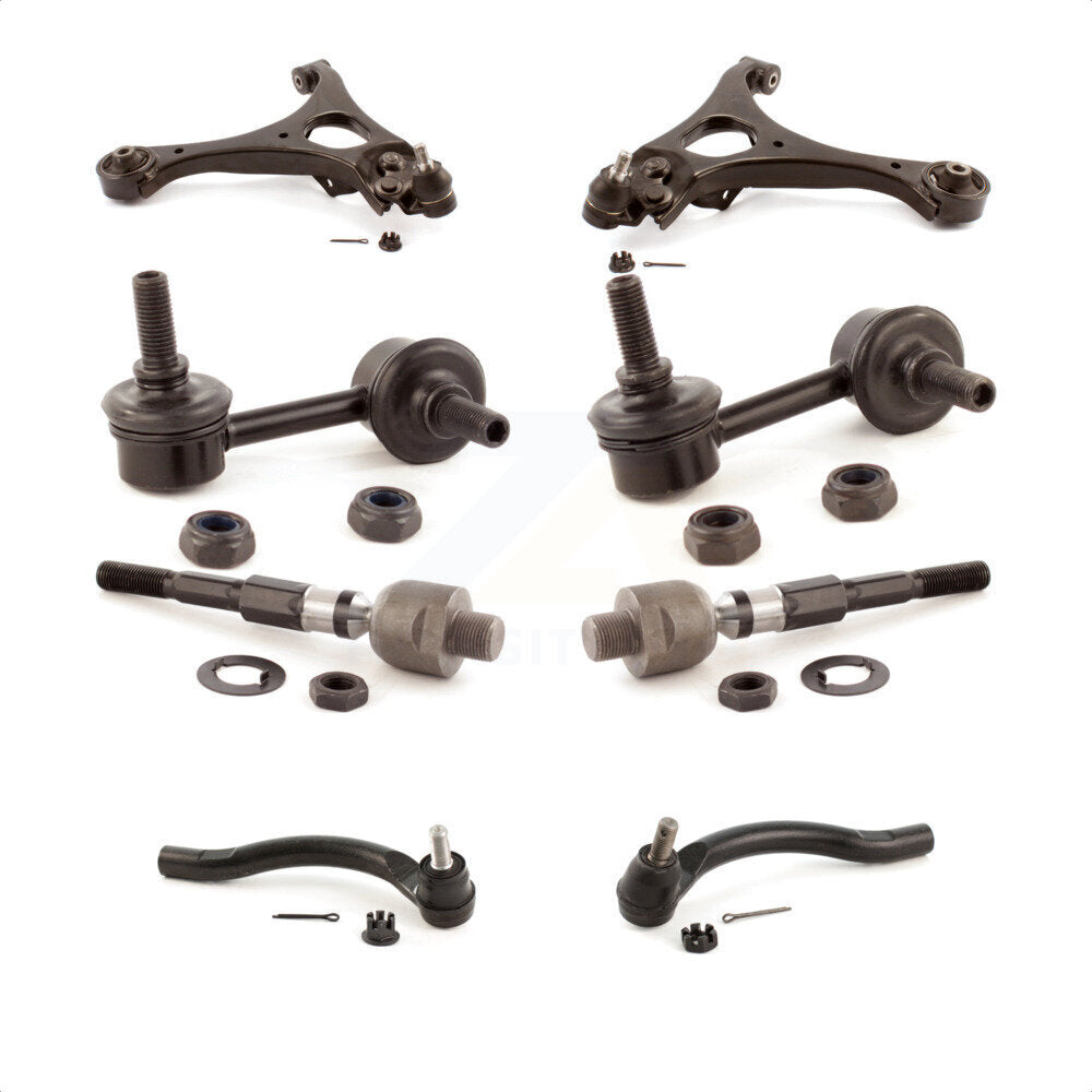 Front Suspension Control Arm And Ball Joint Assembly Steering Tie Rod End Stabilizer Bar Link Kit (8Pc) For Honda Civic 1.3L KTR-100598