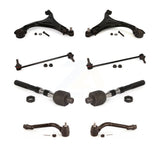 Front Suspension Control Arm And Ball Joint Assembly Steering Tie Rod End Stabilizer Bar Link Kit (8Pc) For 2014 Hyundai Sonata GLS 12.64" Center To Length KTR-100607
