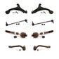 Front Suspension Control Arm And Ball Joint Assembly Steering Tie Rod End Stabilizer Bar Link Kit (8Pc) For 2012-2013 Hyundai Sonata GL GLS 12.64" Center To Length KTR-100608
