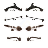 Front Suspension Control Arm And Ball Joint Assembly Steering Tie Rod End Stabilizer Bar Link Kit (8Pc) For 2012 Hyundai Sonata GL GLS 13.82" Center To Length KTR-100609