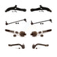 Front Suspension Control Arm And Ball Joint Assembly Steering Tie Rod End Stabilizer Bar Link Kit (8Pc) For 2012-2013 Hyundai Sonata SE 12.64" Center To Length KTR-100611