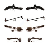 Front Suspension Control Arm And Ball Joint Assembly Steering Tie Rod End Stabilizer Bar Link Kit (8Pc) For 2012-2013 Hyundai Sonata SE 12.64" Center To Length KTR-100611