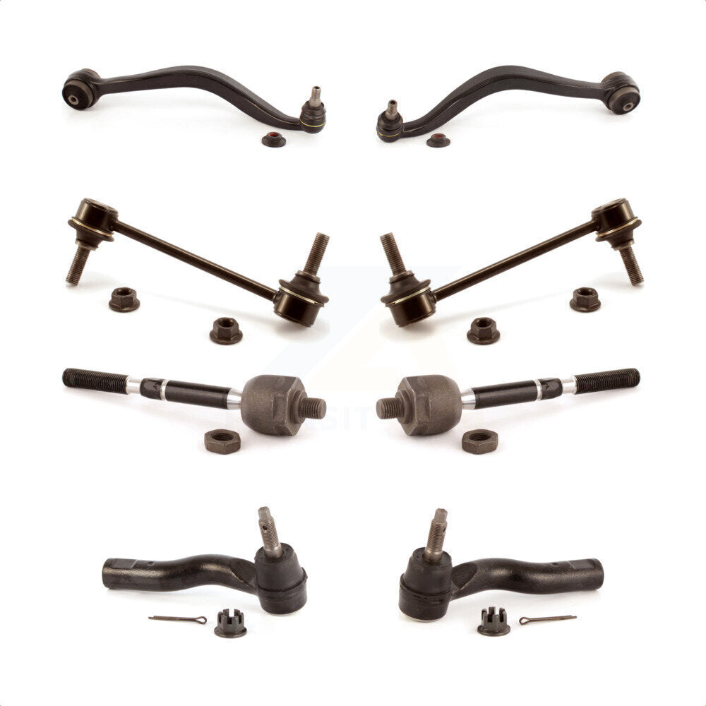 Front Suspension Control Arm And Ball Joint Assembly Steering Tie Rod End Stabilizer Bar Link Kit (8Pc) For Ford Fusion Lincoln MKZ Mercury Milan KTR-100631