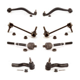 Front Suspension Control Arm And Ball Joint Assembly Steering Tie Rod End Stabilizer Bar Link Kit (8Pc) For Ford Fusion Lincoln MKZ Mercury Milan KTR-100631
