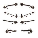 Front Suspension Control Arm And Ball Joint Assembly Steering Tie Rod End Stabilizer Bar Link Kit (8Pc) For Mercedes-Benz C230 C240 CLK350 C320 C280 CLK320 CLK550 C350 CLK55 AMG C32 C55 CLK63 KTR-100636