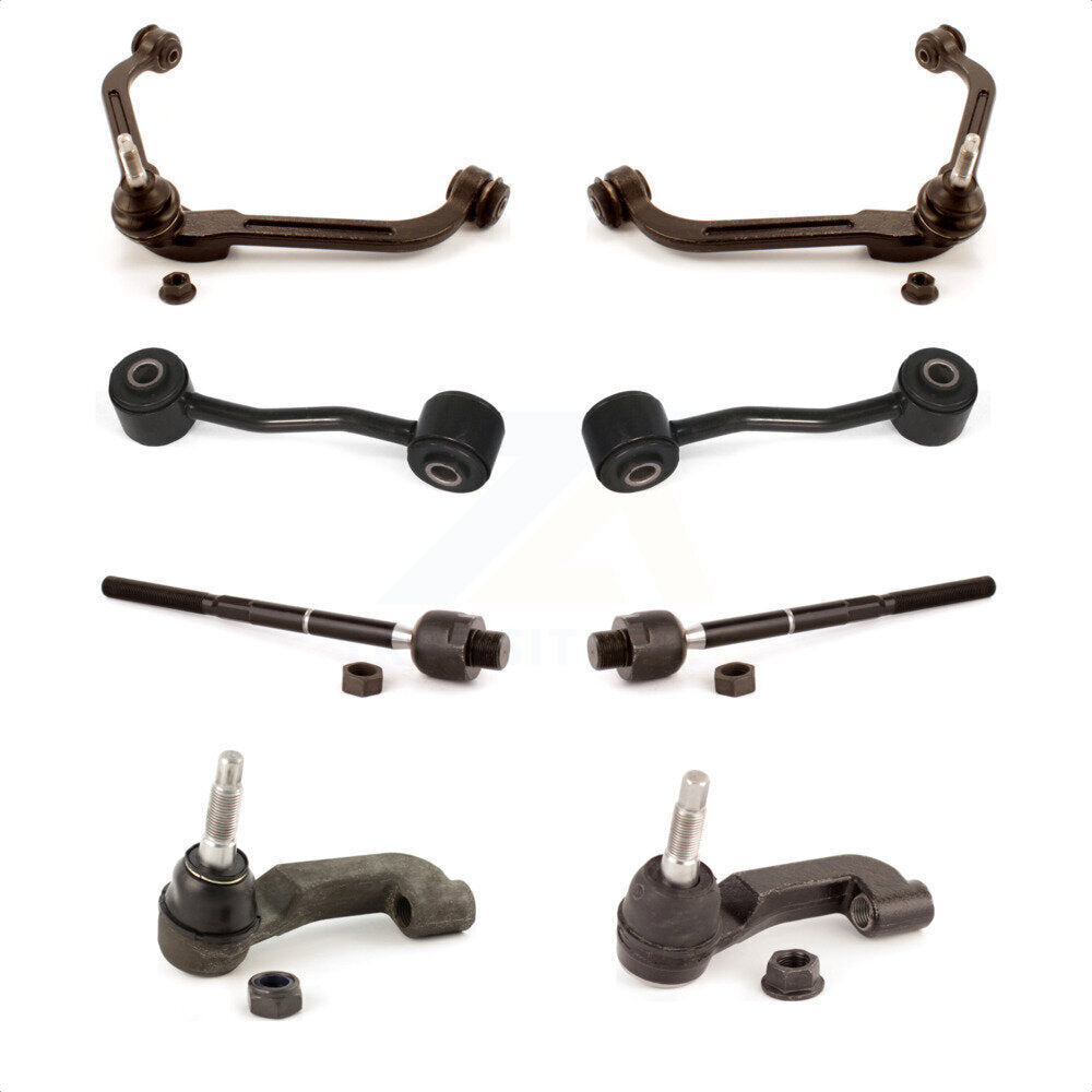 Front Suspension Control Arm And Ball Joint Assembly Steering Tie Rod End Stabilizer Bar Link Kit (8Pc) For 2002-2005 Jeep Liberty KTR-100650