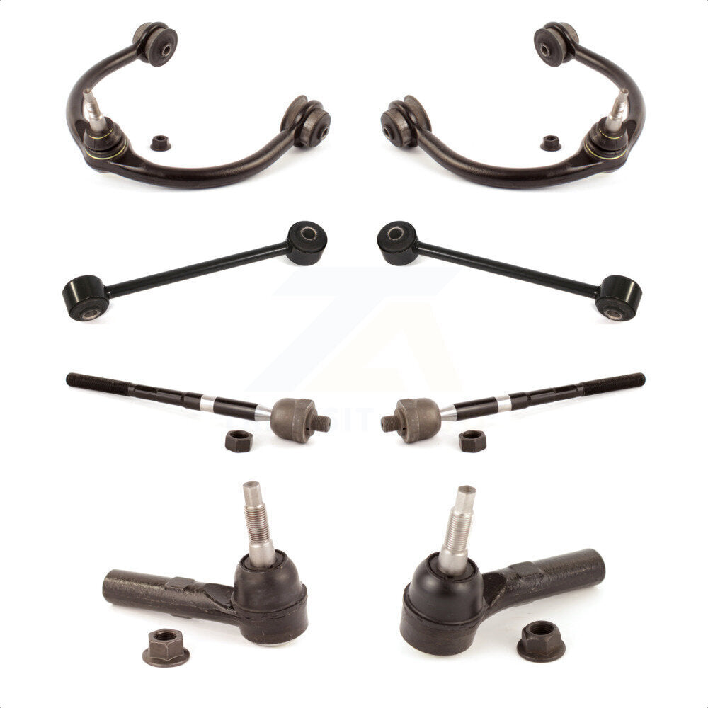 Front Suspension Control Arm And Ball Joint Assembly Steering Tie Rod End Stabilizer Bar Link Kit (8Pc) For Jeep Grand Cherokee Commander KTR-100652