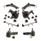 Front Suspension Control Arm Steering Tie Rod End Stabilizer Bar Link Ball Joint Kit (8Pc) For Volkswagen Jetta GTI Rabbit Golf Audi A3 Eos Quattro KTR-101107
