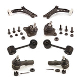 Front Suspension Control Arm Steering Tie Rod End Stabilizer Bar Link Ball Joint Kit (8Pc) For Volkswagen Jetta 7th And 8th Digit Of VIN Is "9M" Or "1J" KTR-101108