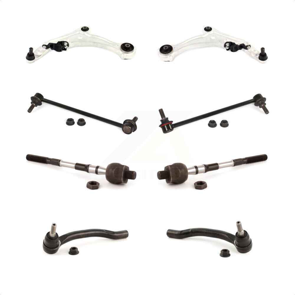 Front Suspension Control Arm And Ball Joint Assembly Steering Tie Rod End Stabilizer Bar Link Kit (8Pc) For 2009-2014 Nissan Maxima KTR-101599