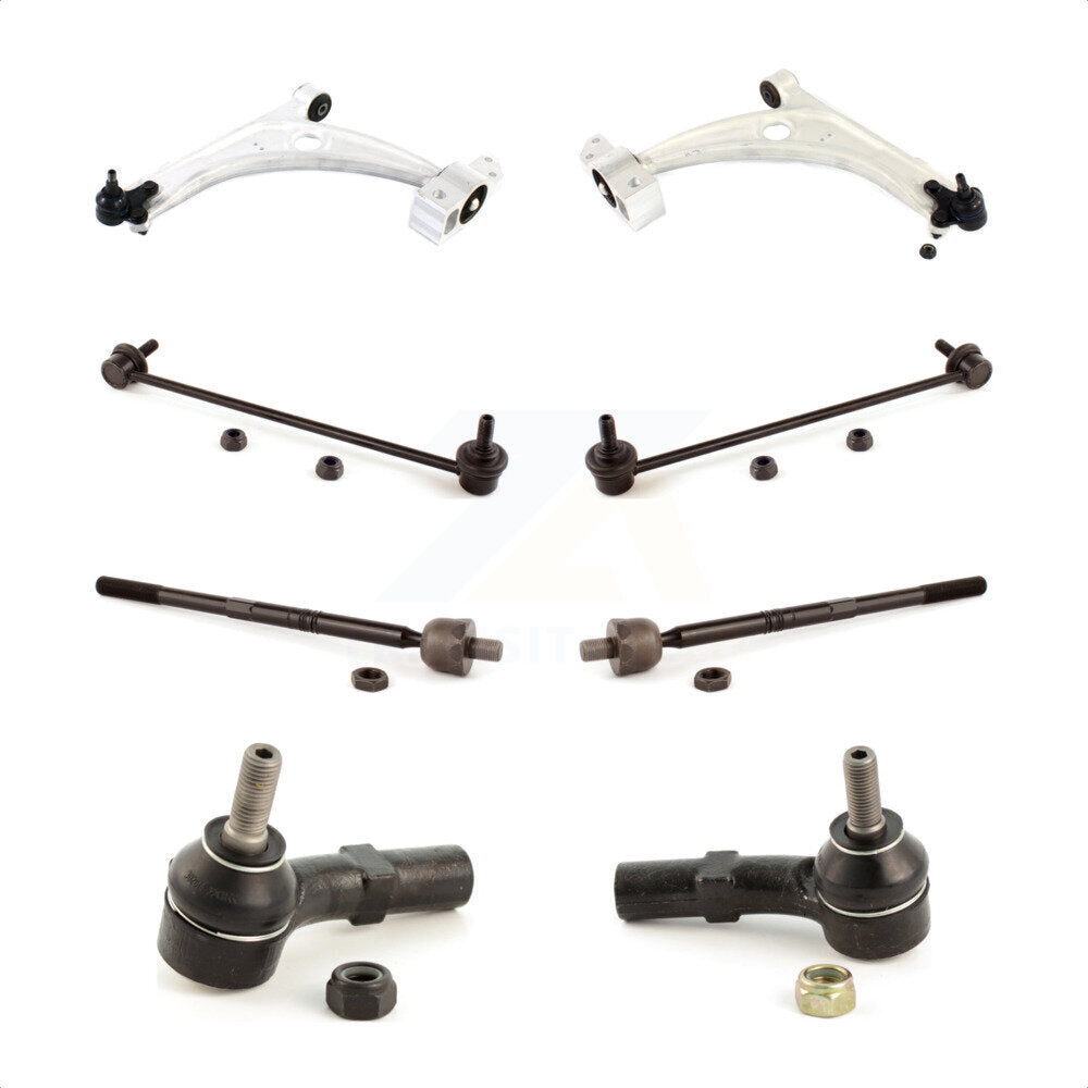 Front Suspension Control Arm And Ball Joint Assembly Steering Tie Rod End Stabilizer Bar Link Kit (8Pc) For 2006 Volkswagen Passat KTR-101601