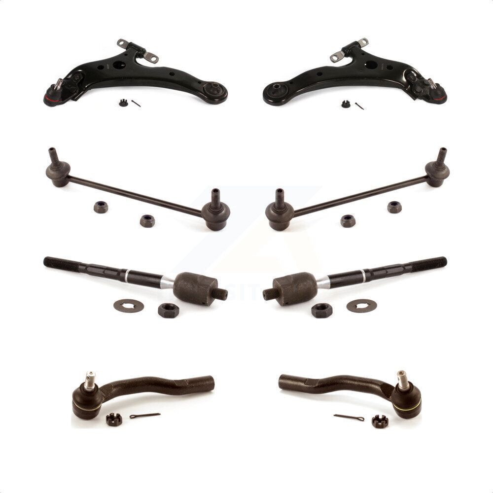 Front Suspension Control Arm And Ball Joint Assembly Steering Tie Rod End Stabilizer Bar Link Kit (8Pc) For Toyota Camry 1st Digit Of VIN Is 12 or 4 KTR-101602