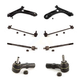 Front Suspension Control Arm And Ball Joint Assembly Steering Tie Rod End Stabilizer Bar Link Kit (8Pc) For Volkswagen Jetta KTR-101604