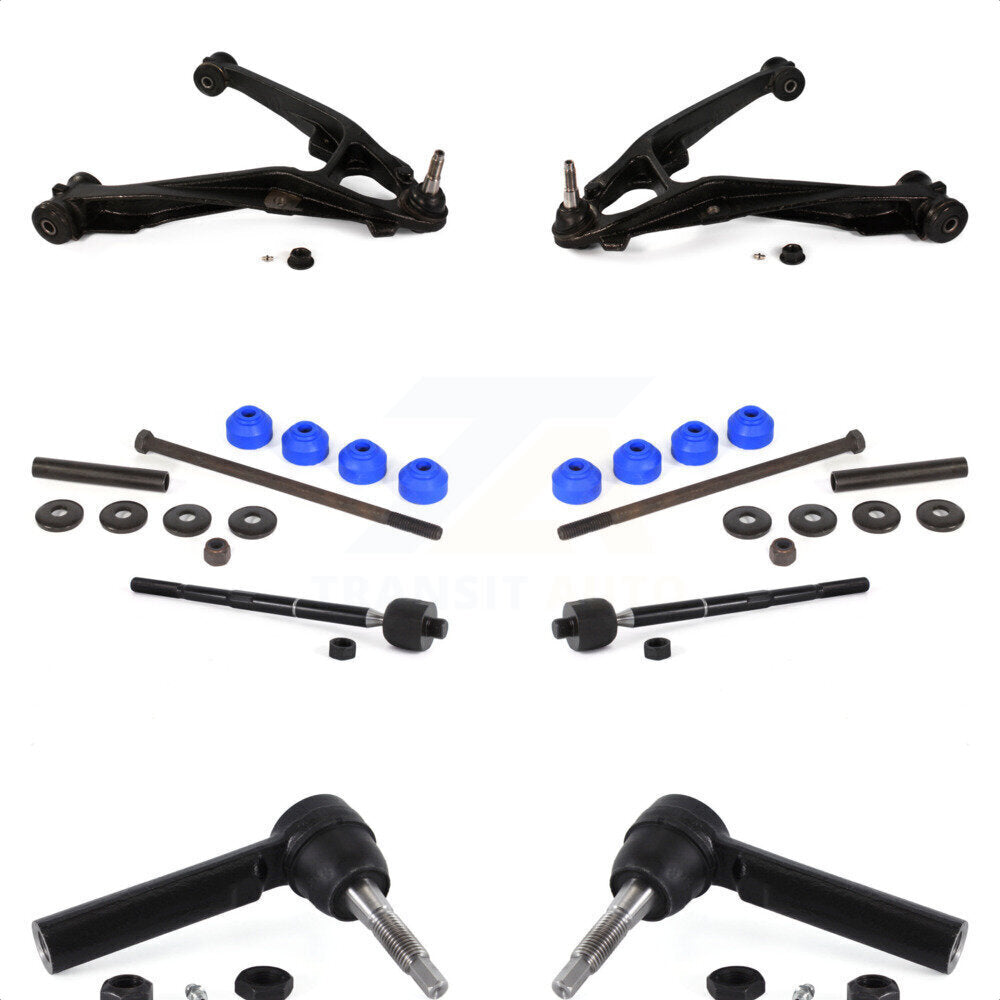 Front Suspension Control Arm And Ball Joint Assembly Steering Tie Rod End Stabilizer Bar Link Kit (8Pc) For Chevrolet Silverado 1500 GMC Sierra Tahoe Yukon Suburban KTR-101714