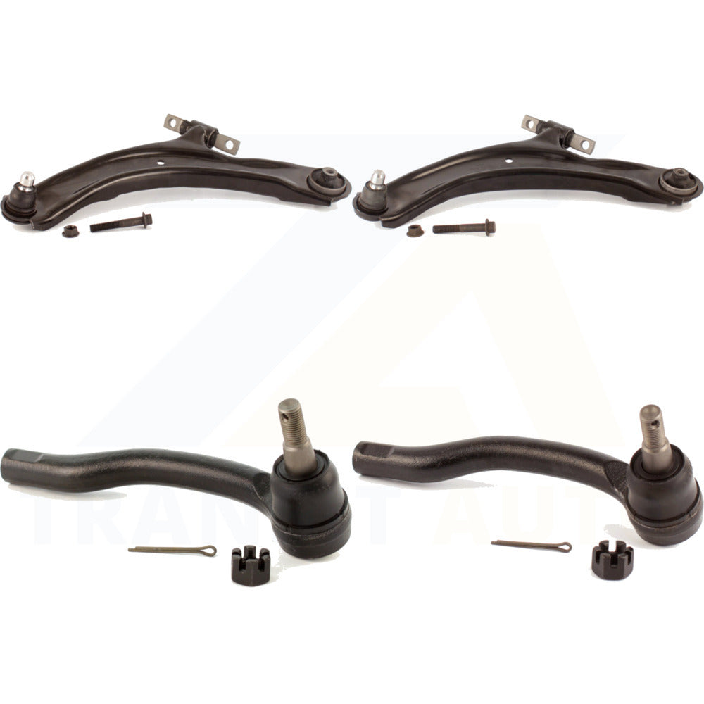 Front Suspension Control Arm Assembly And Tie Rod End Kit For 2009-2014 Nissan 370Z Base Touring Without Sport Package KTR-102669