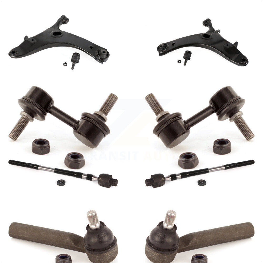 Front Suspension Control Arm And Ball Joint Assembly Steering Tie Rod End Stabilizer Bar Link Kit (8Pc) For Subaru Impreza WRX KTR-102934
